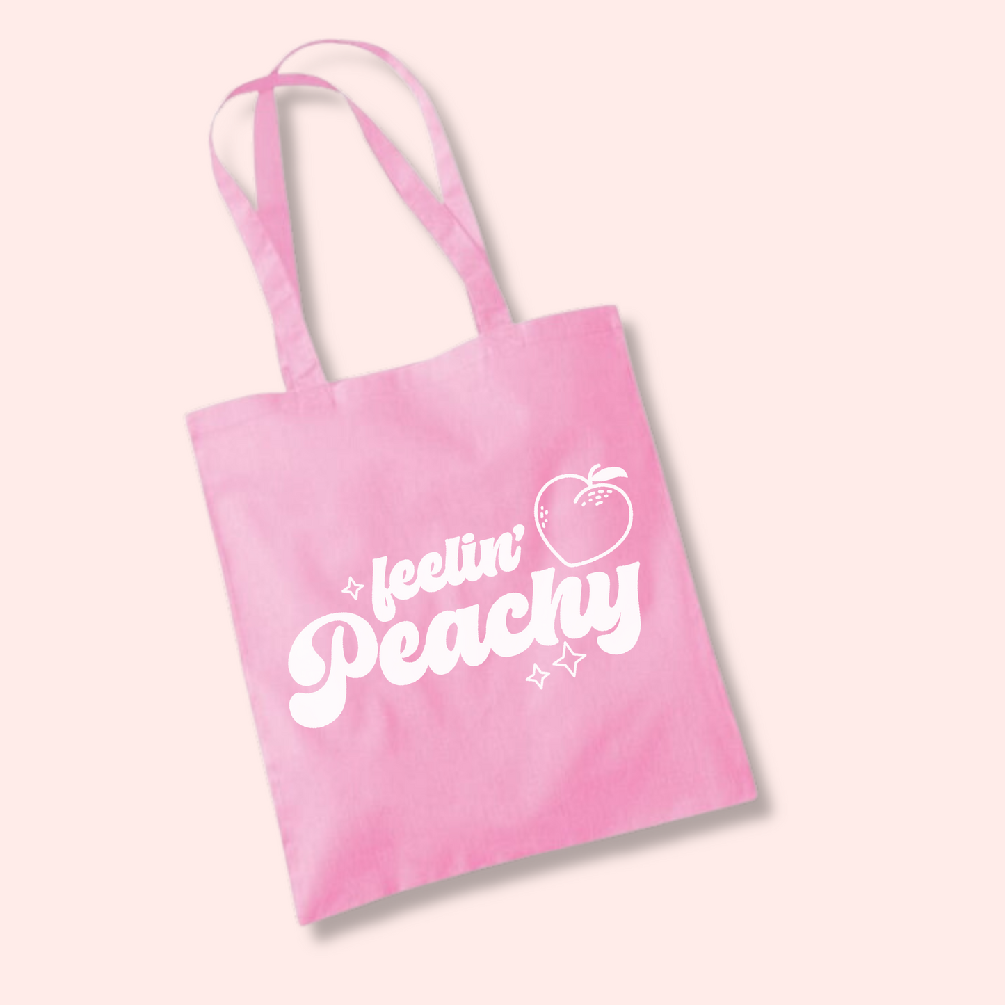 Feeling Peachy pink tote bag